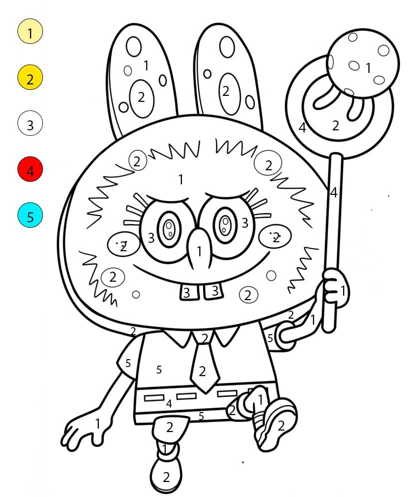 SpongeBob Labubu Color By Number