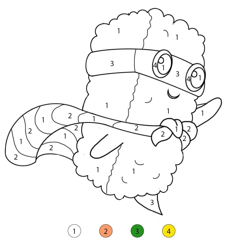 Sushi Hero Color By Number