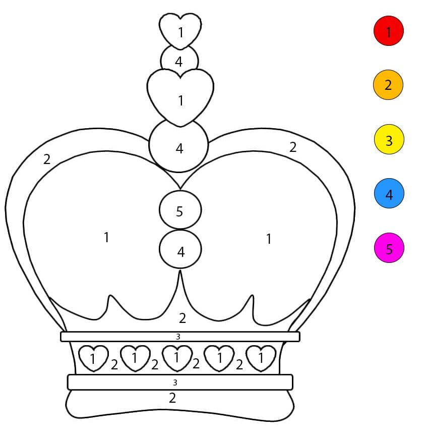 The Royal Crown Color By Number