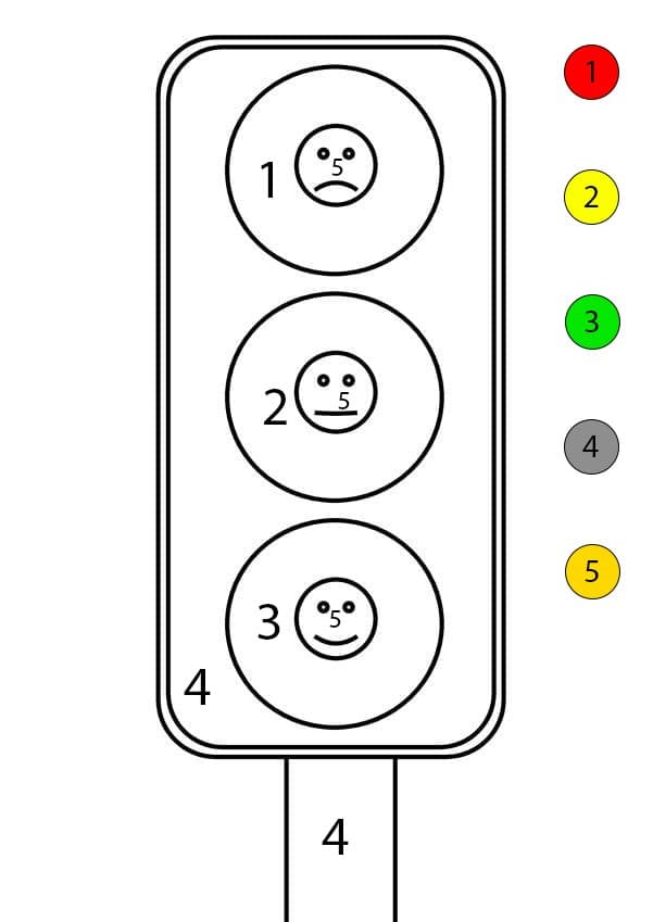 Traffic Light For Adult Color By Number