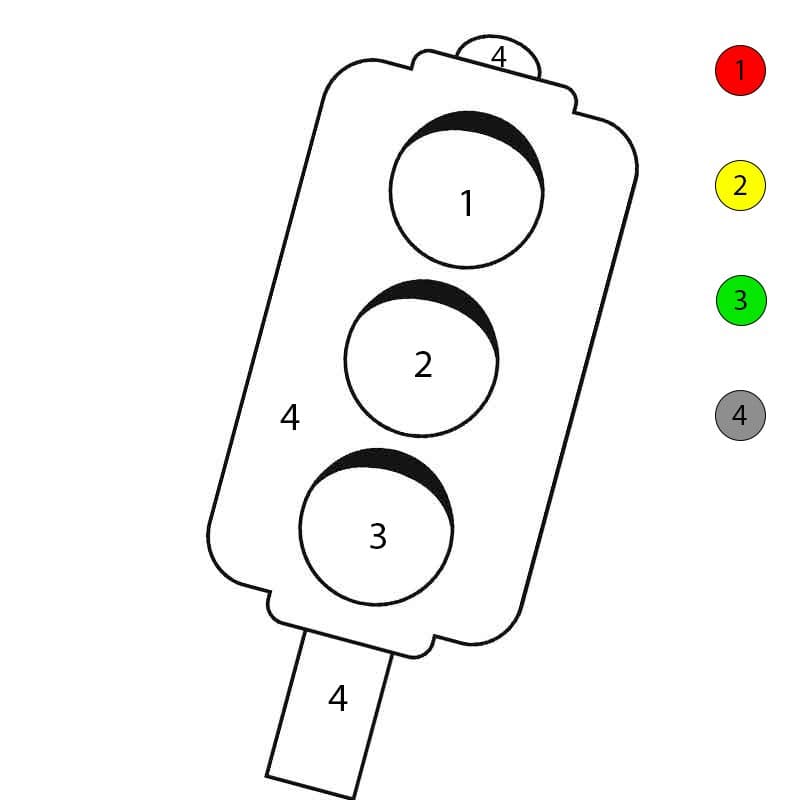 Traffic Light Print Color By Number