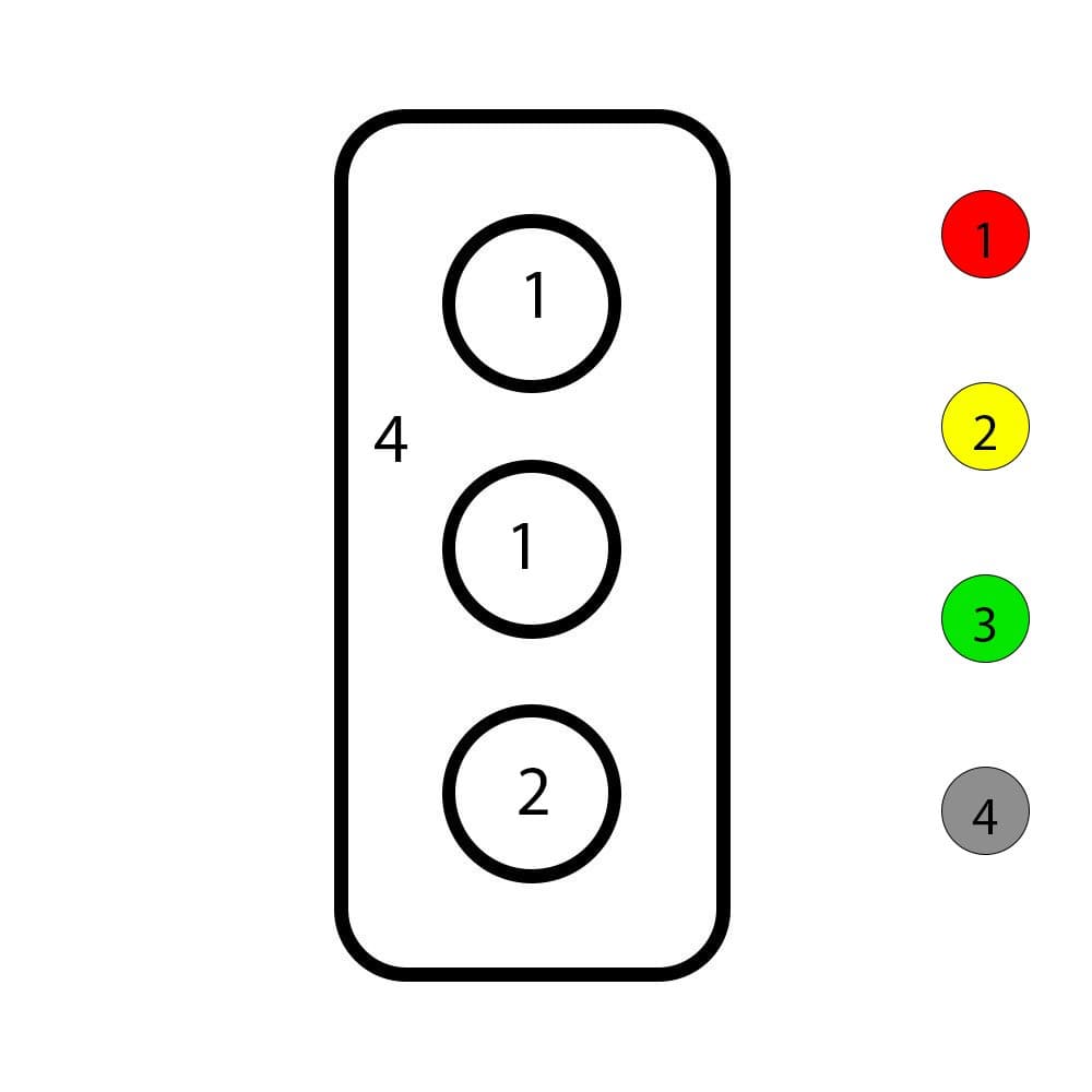Traffic Light Print For Kids Color By Number