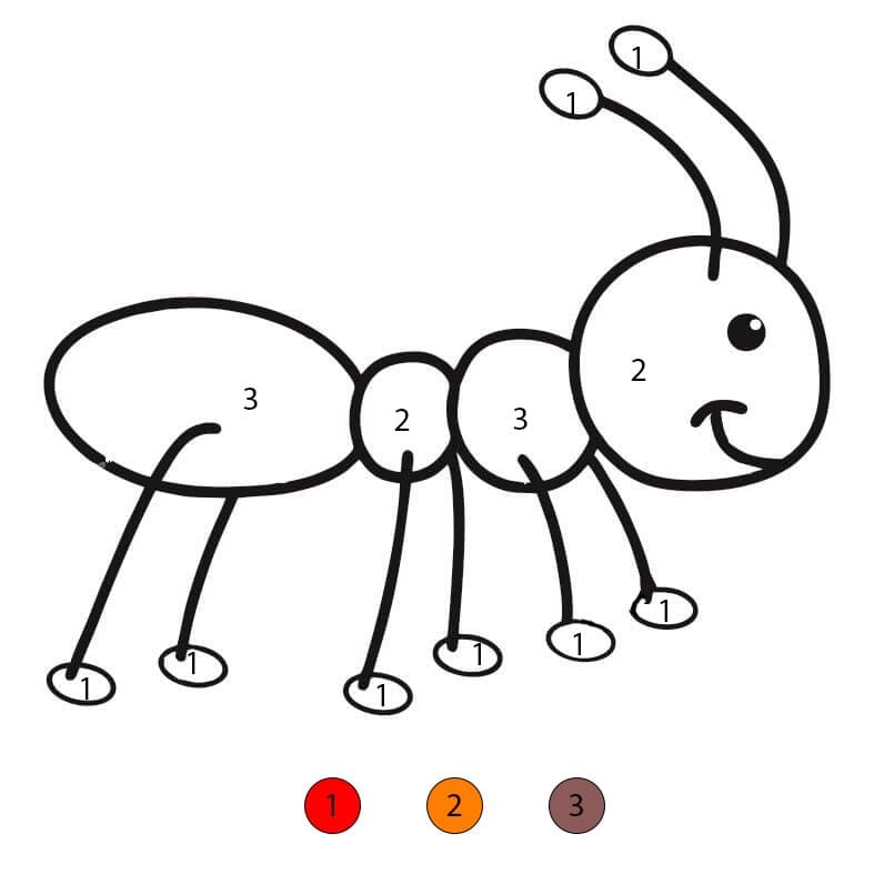 Very Easy Ant Color By Number