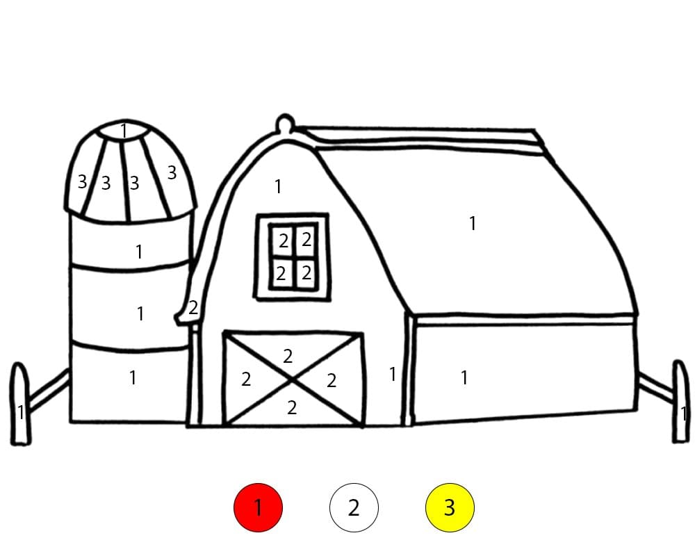 Barn Amazing Color By Number