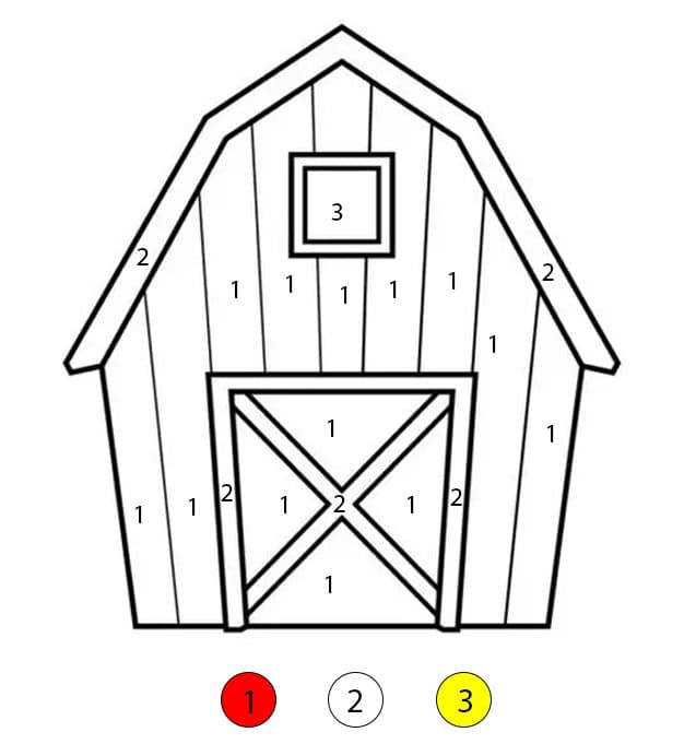 Barn Image Color By Number