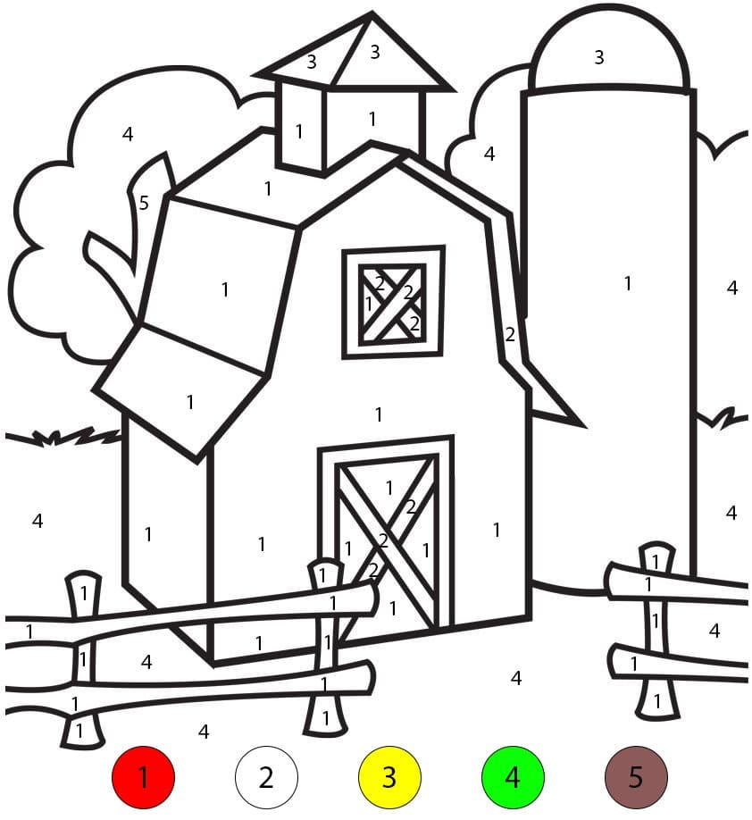 Barn To Print Color By Number