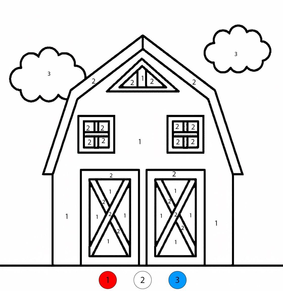 Draw Barn Color By Number