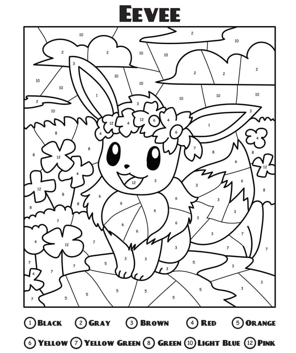 Eevee Free Color By Number