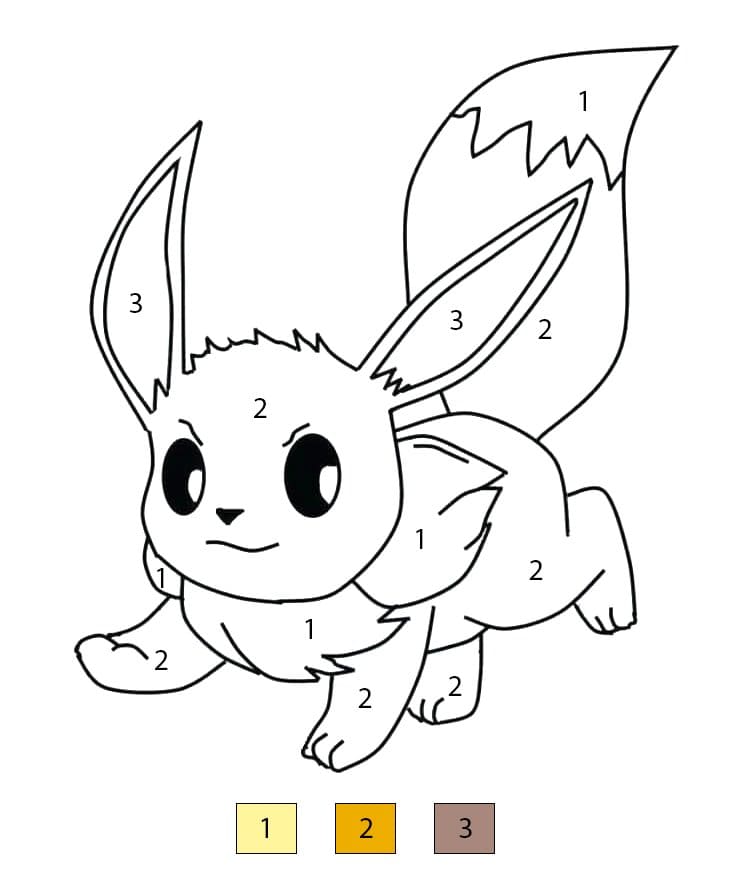 Eevee Short Color By Number
