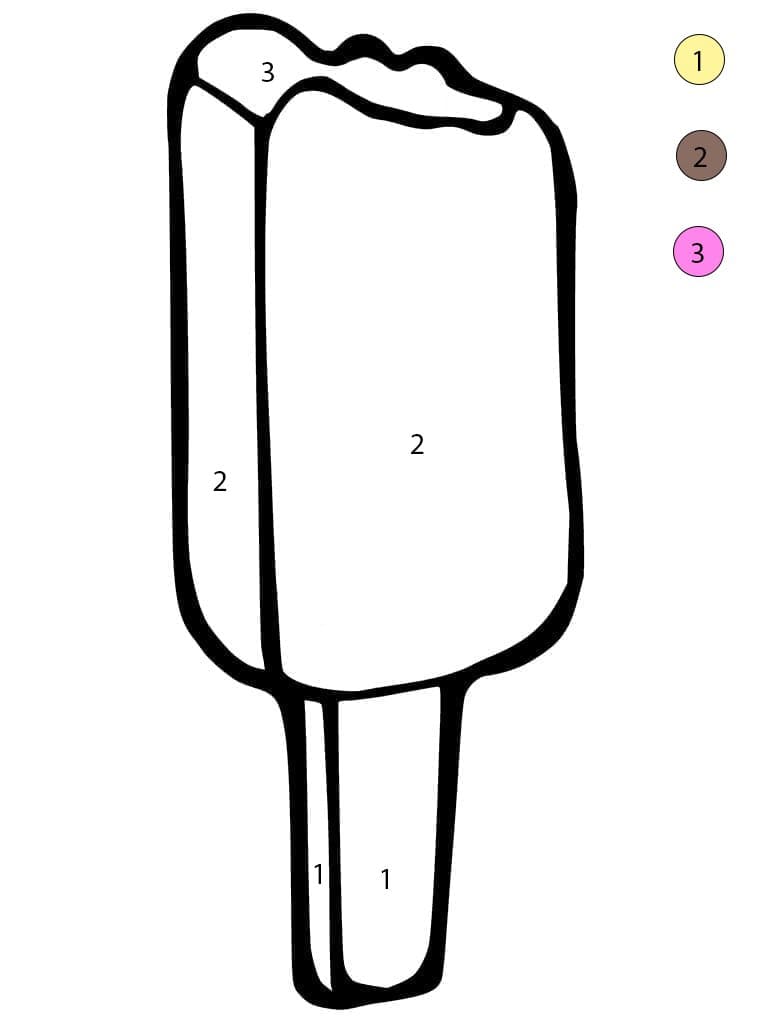 Free Printable Popsicle Color By Number
