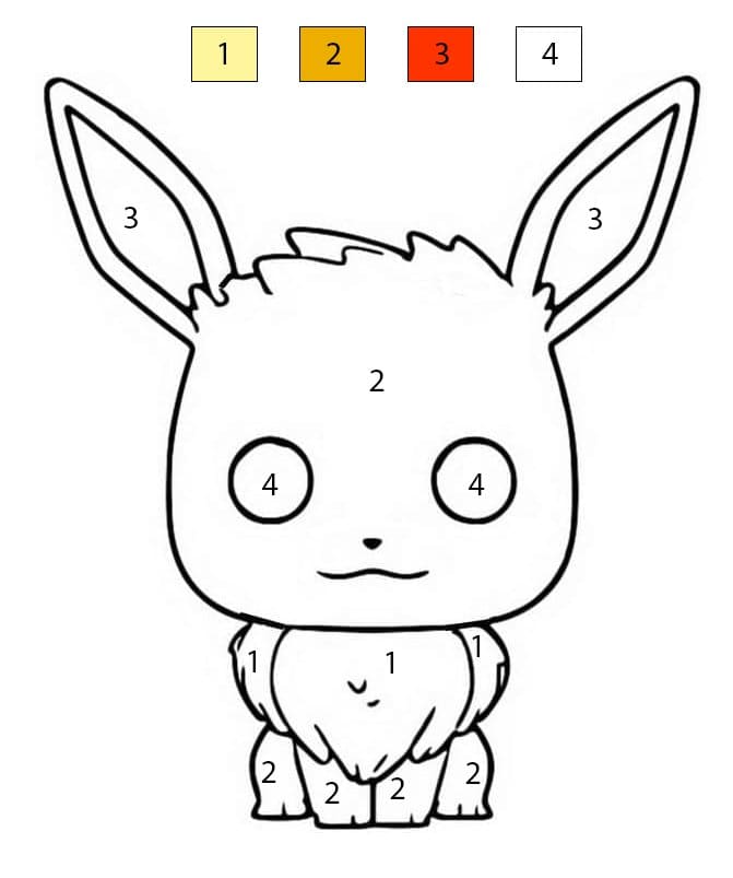 Funko Pop Eevee Color By Number