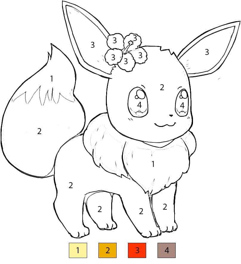 Little Eevee Color By Number