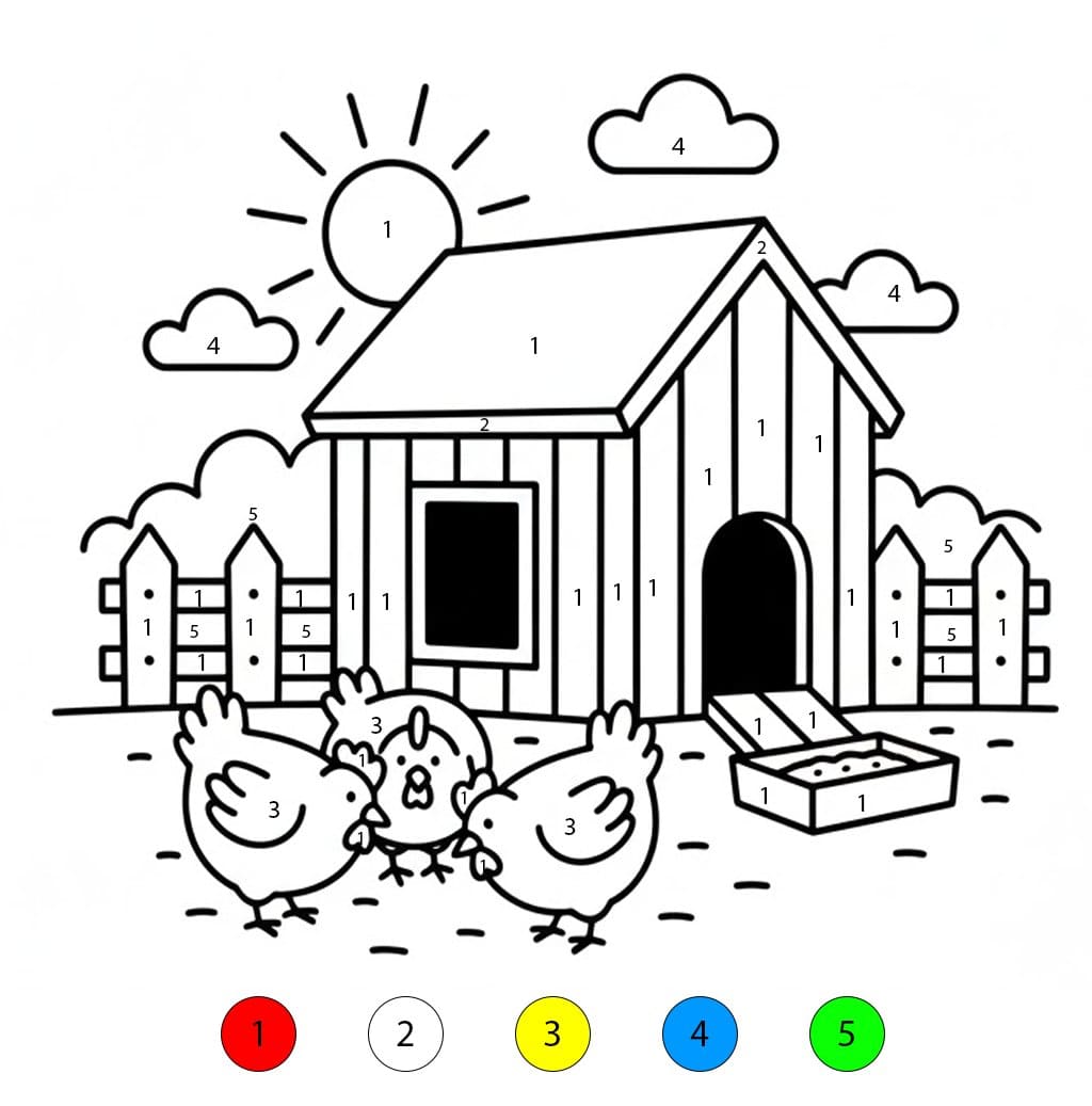 Normal Barn Color By Number