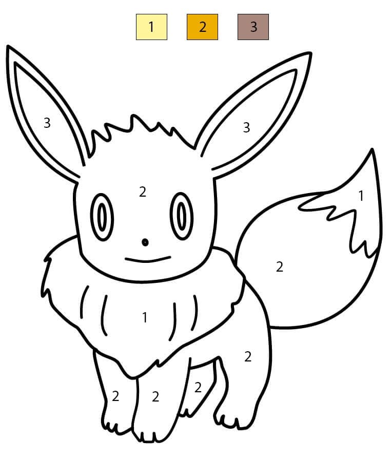 Normal Eevee Color By Number