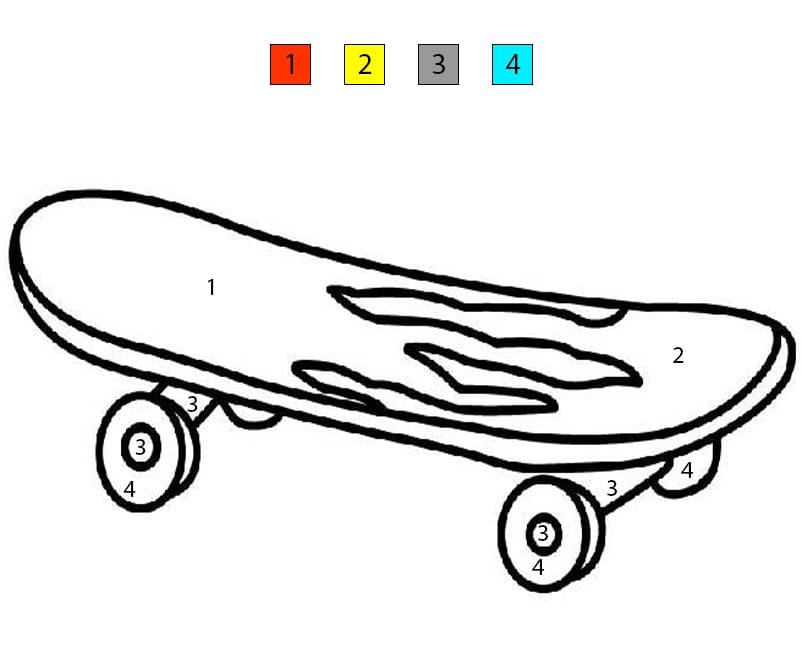Normal Skateboard Color By Number