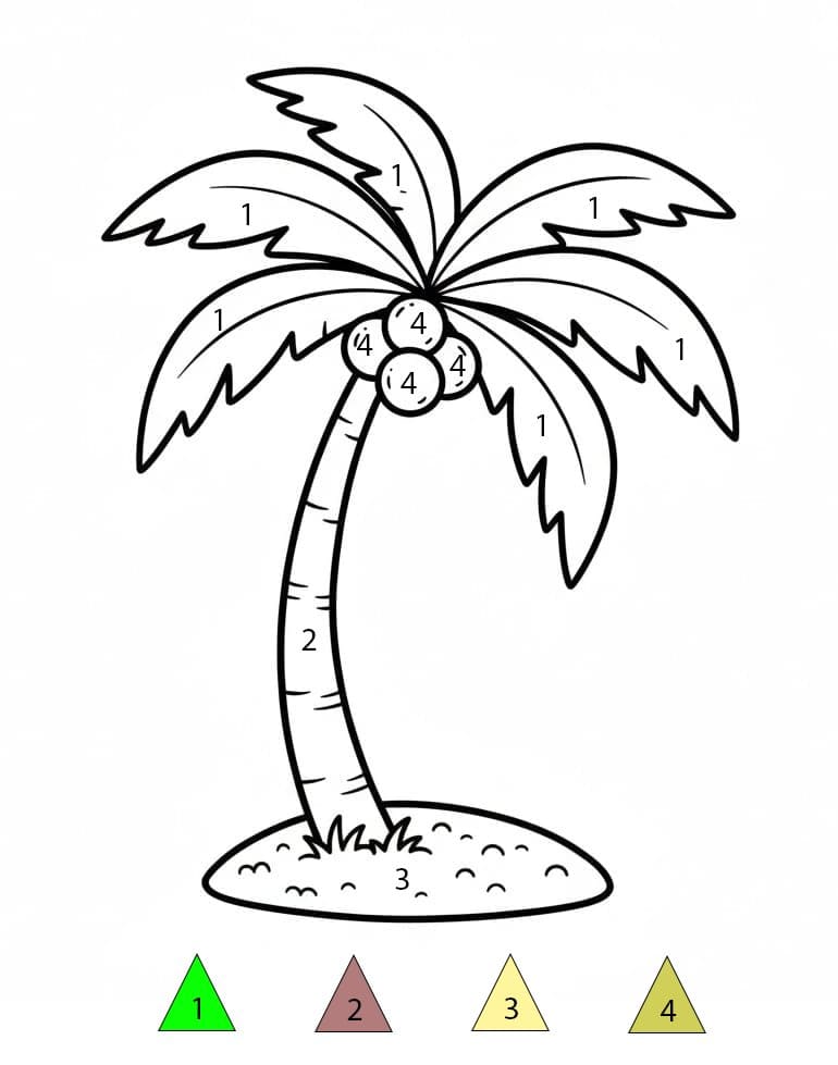 Palm Tree Free Color By Number