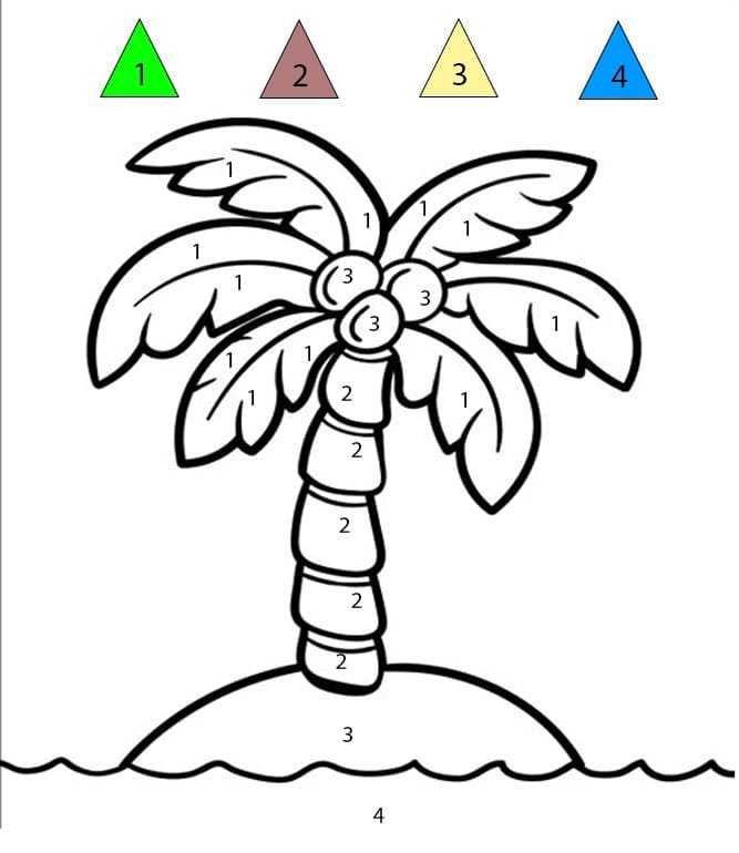 Palm Tree Image Free Color By Number