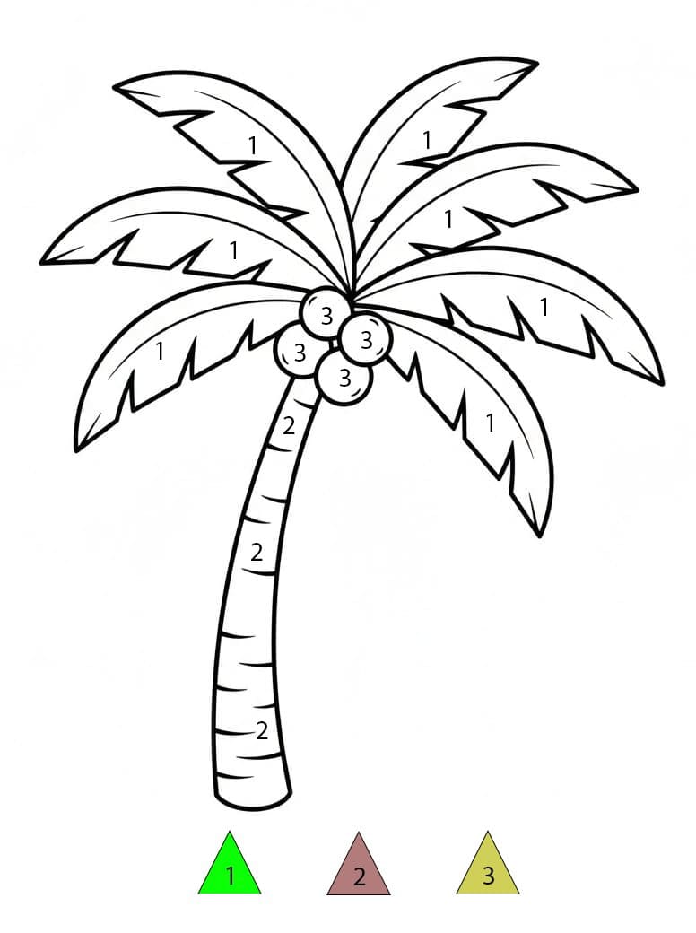 Palm Tree Color By Number