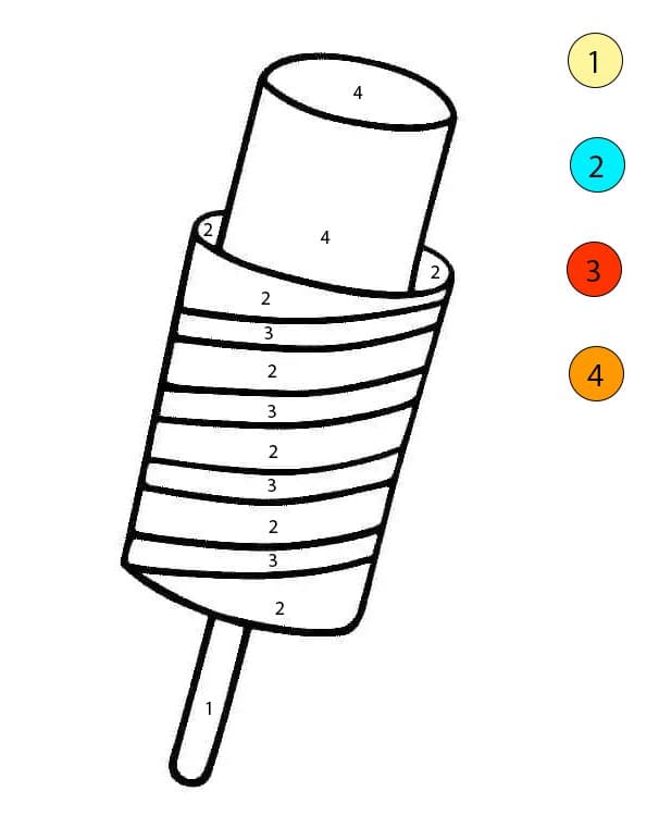 Popsicle Free For Kids Color By Number