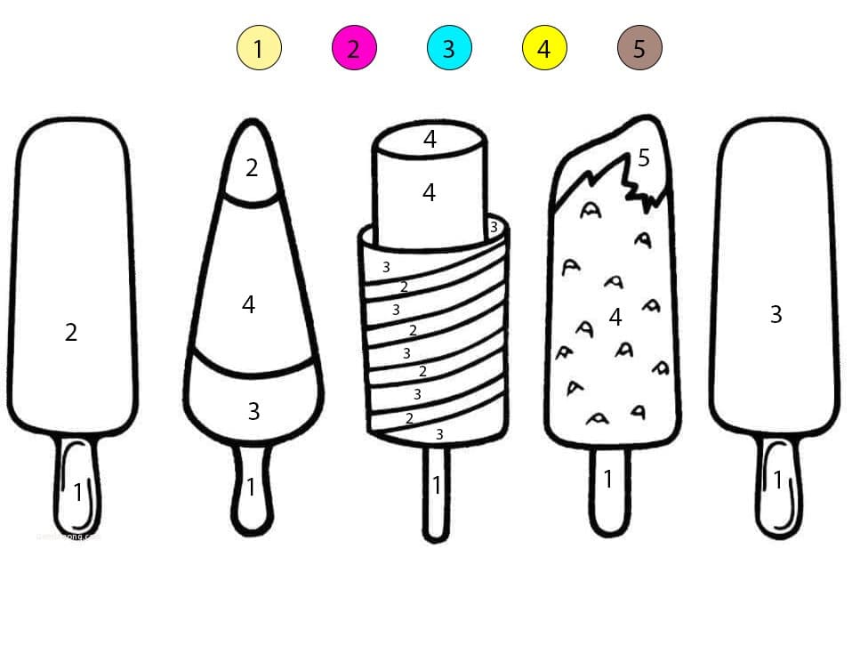 Popsicles Nice Color By Number