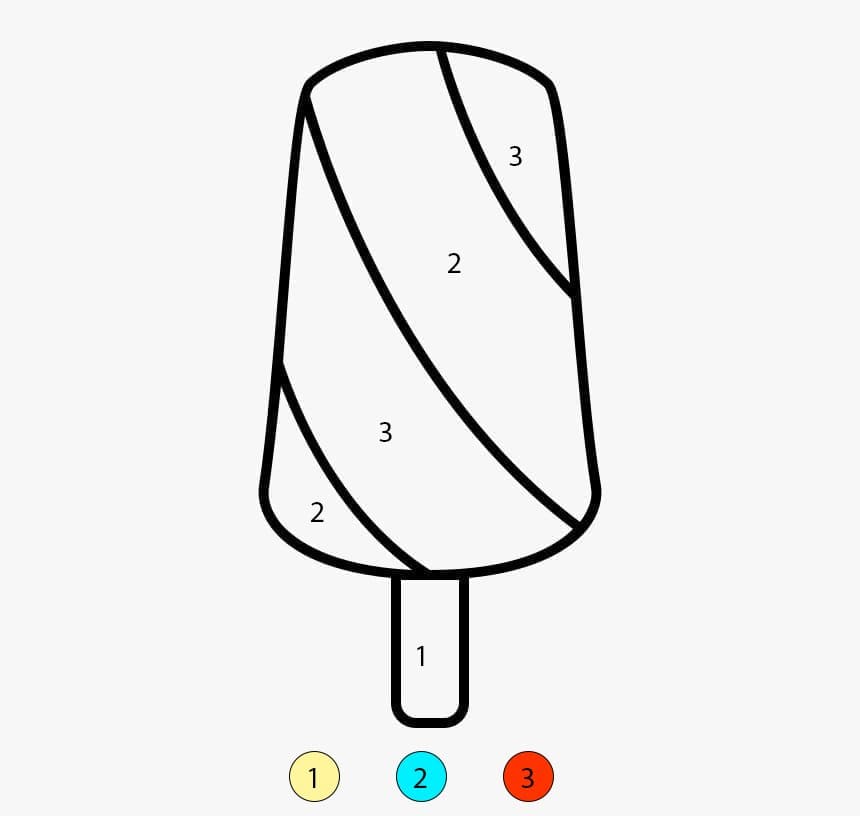 Print Popsicle Color By Number