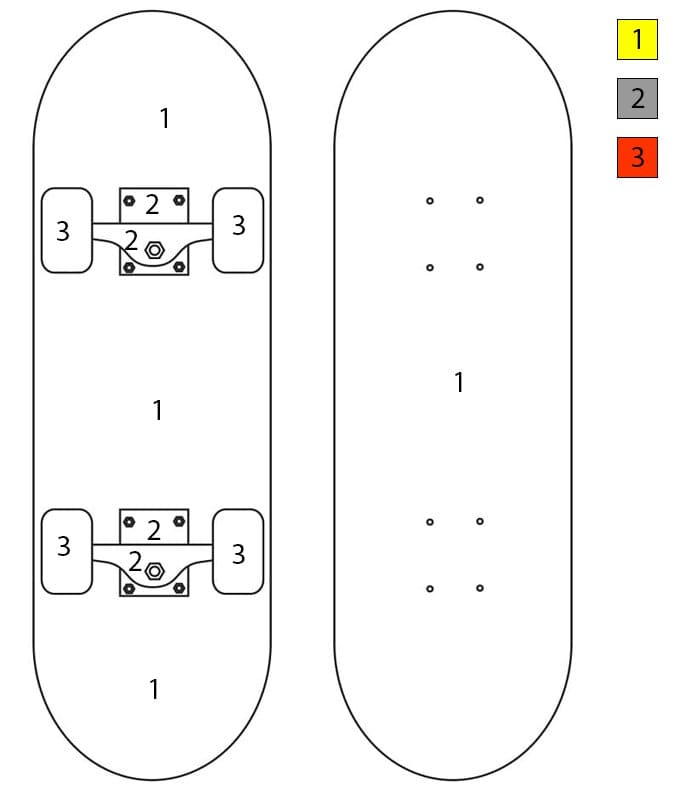Print Skateboard Color By Number