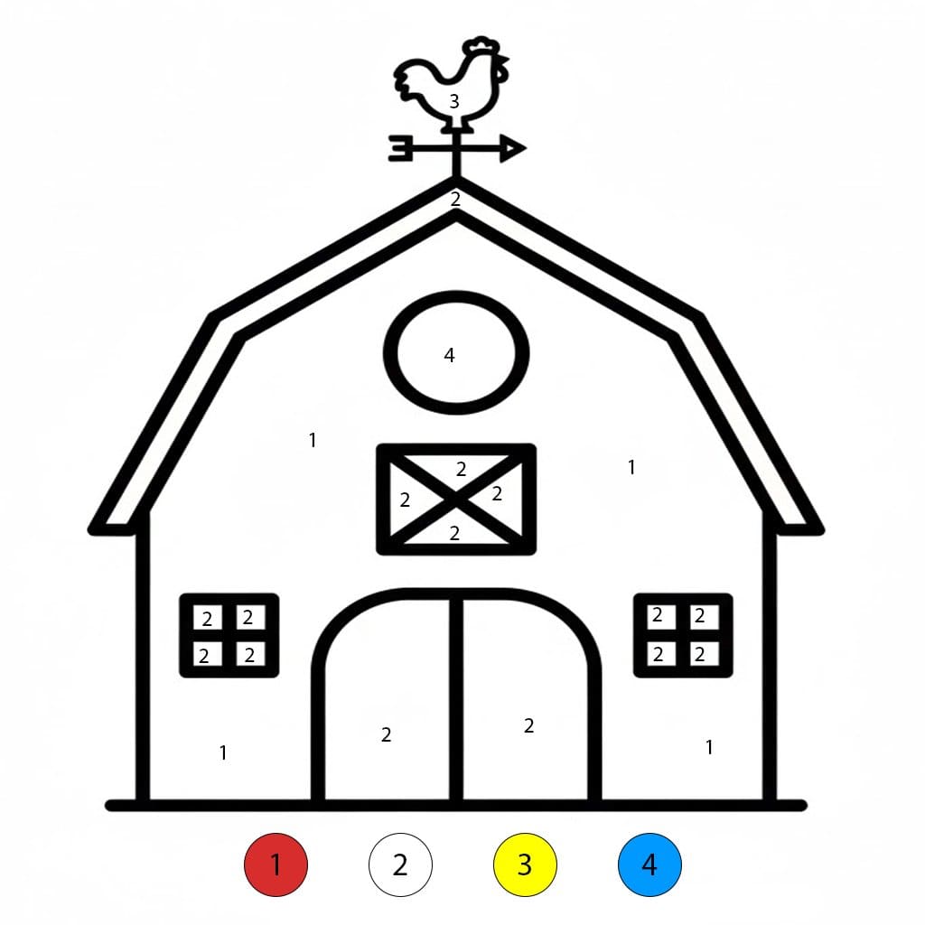 Barn Color By Number