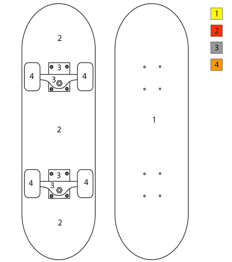 Skateboard Print Free Color By Number