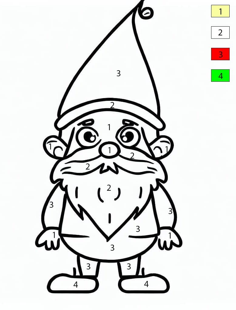 A Gnome Color By Number