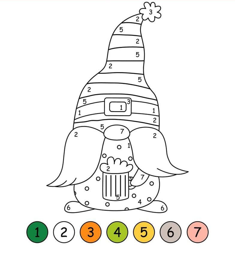 A Little Gnome Color By Number