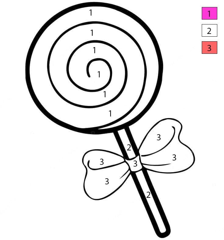 A Lovely Lollipop Color By Number