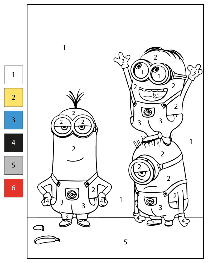 Adorable Minion Color by Number