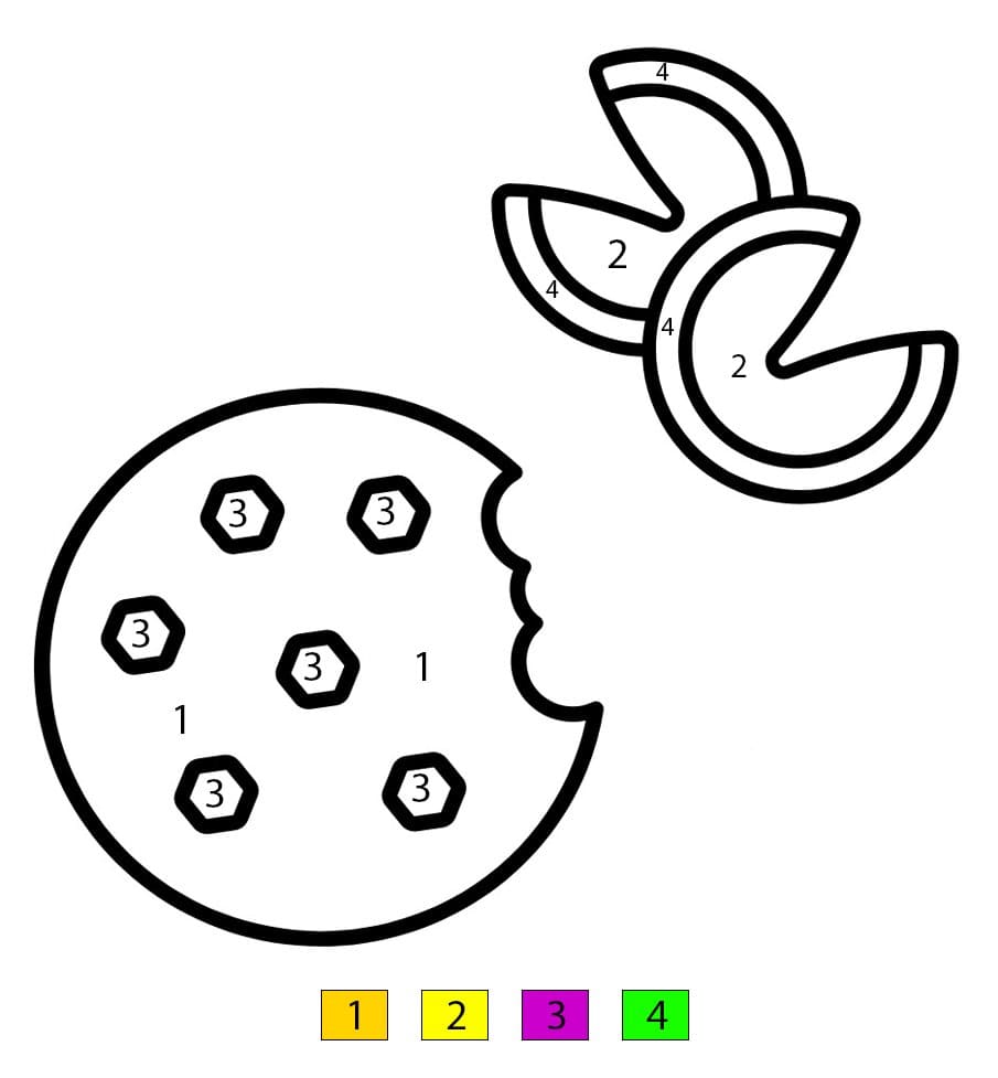 Cookie Print Color By Number