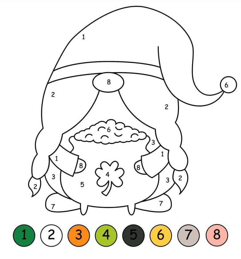 Friendly Gnome Color By Number