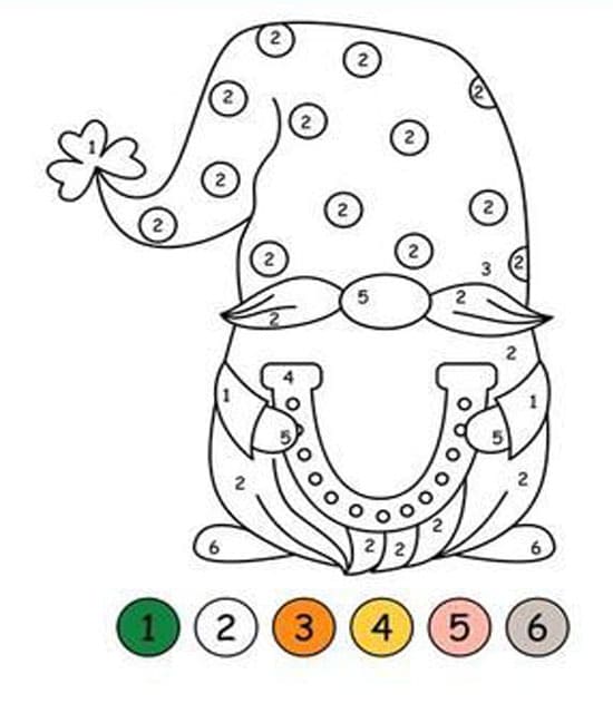 Gnome Free Color By Number