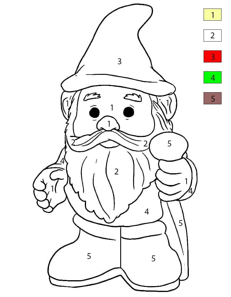 Good Gnome Color By Number