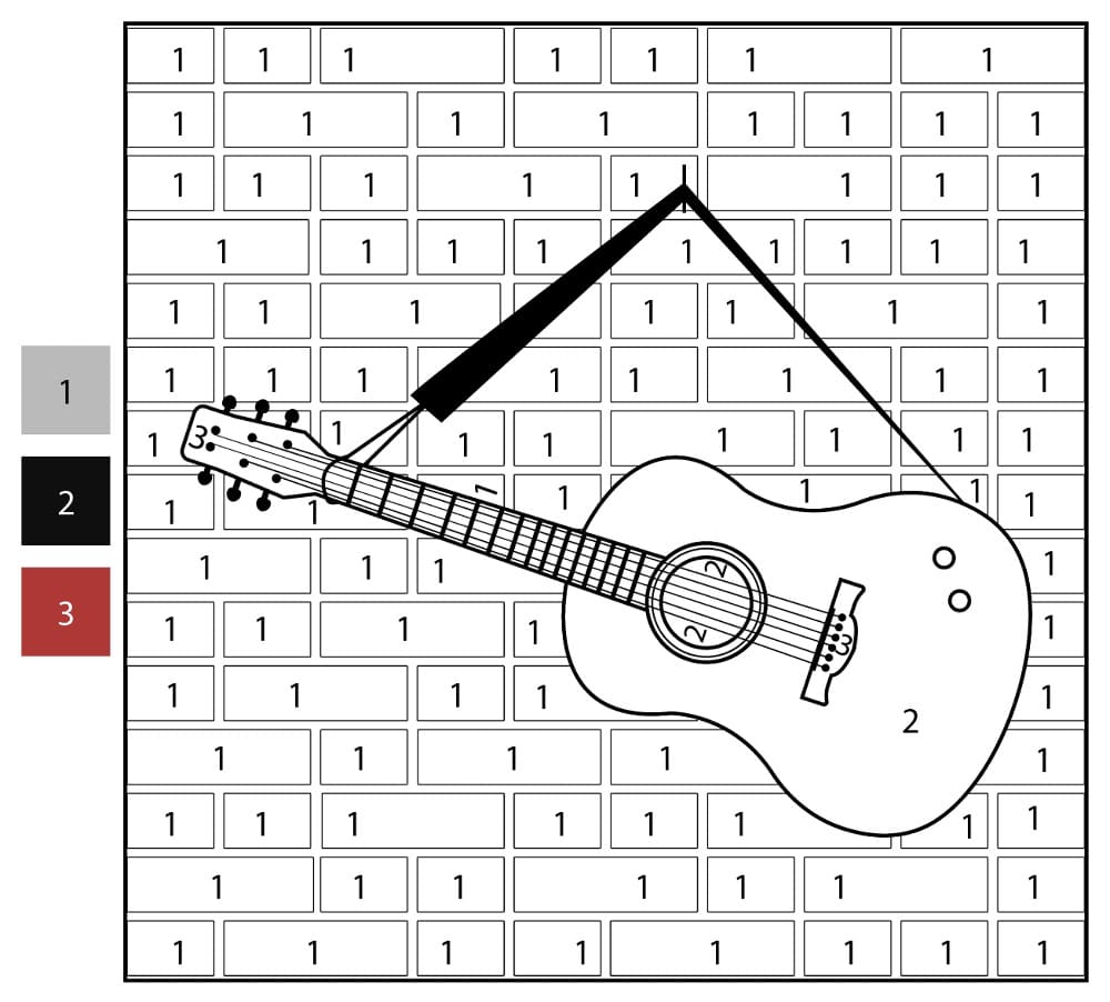 Guitar Game Color By Number
