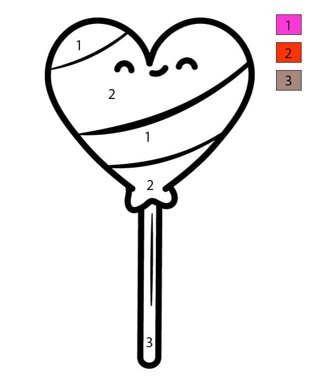 Happy Lollipop Color By Number
