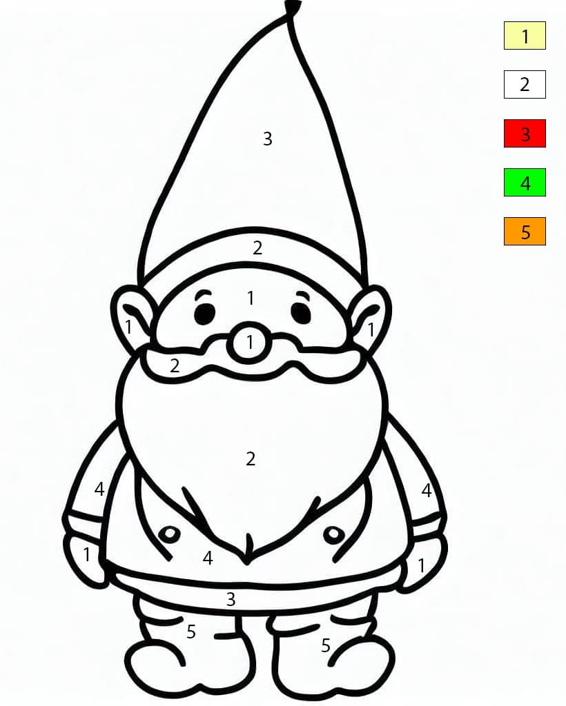 Gnome Color By Number