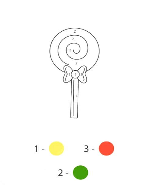 Little Lollipop Color By Number