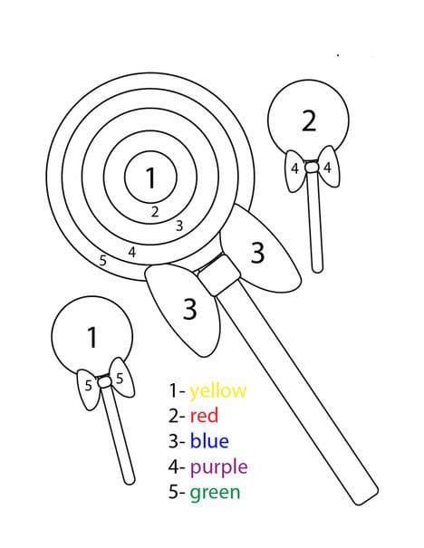 Lollipop Free Color By Number