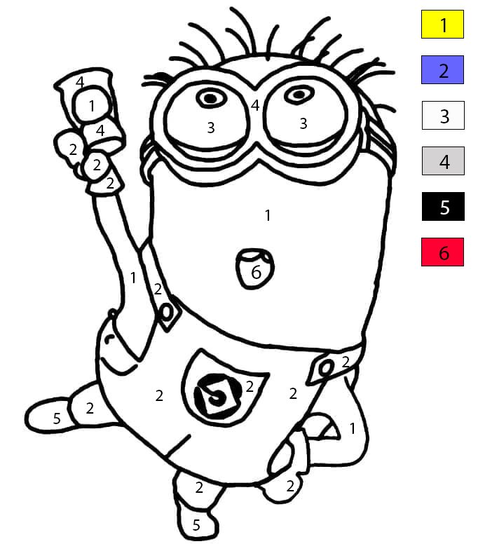 Minion Jerry Color by Number
