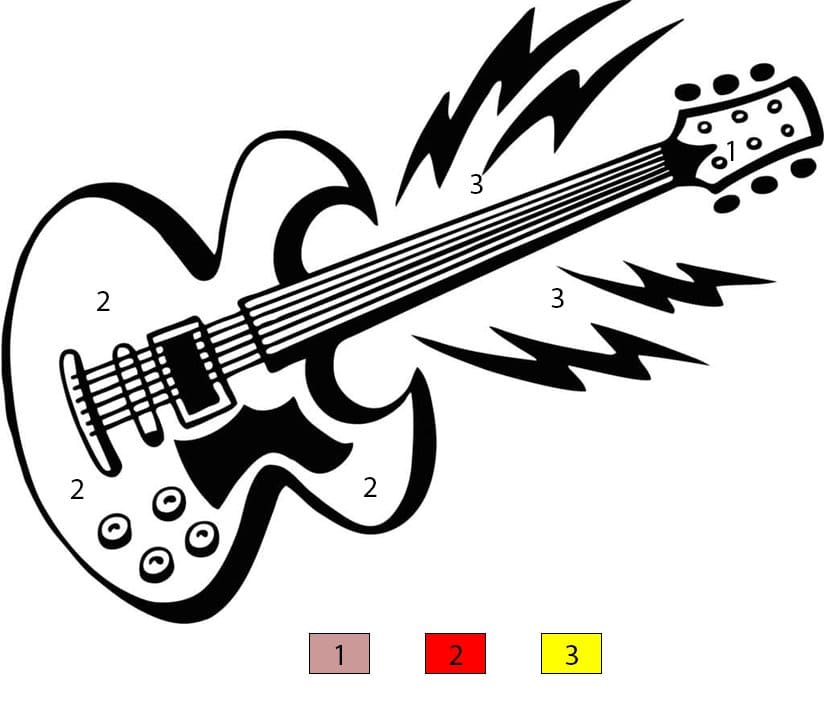 Nice Guitar Color By Number
