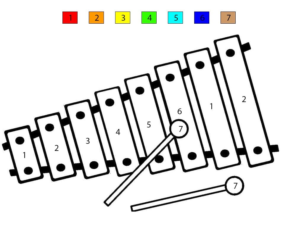 Nice Xylophone Color By Number
