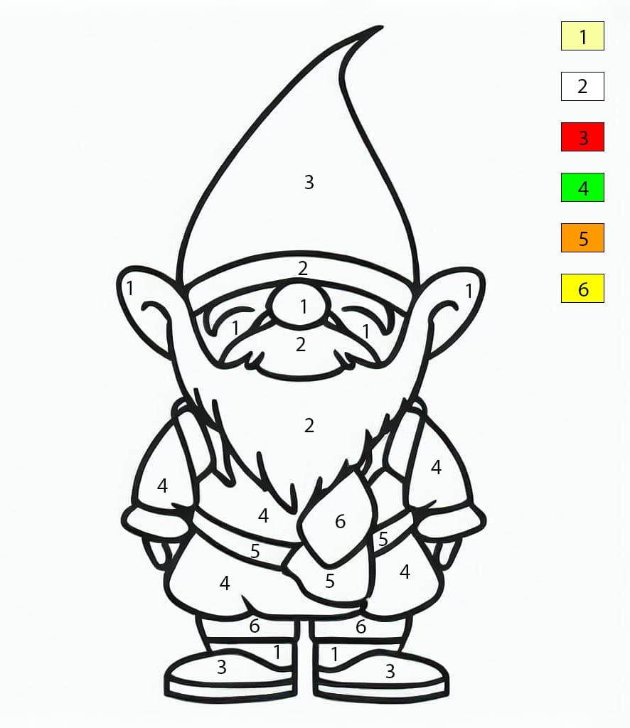 Normal Gnome Color By Number