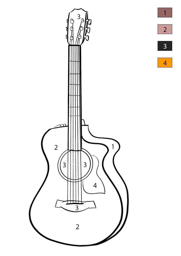 Guitar Color By Number
