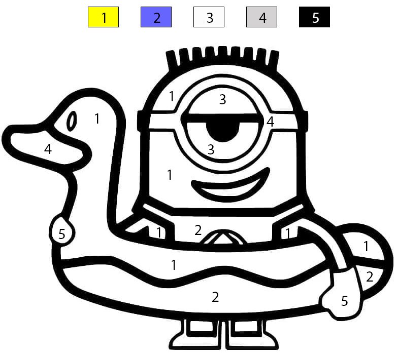 Simple Minion Color by Number