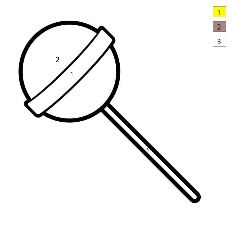 Small Lollipop Color By Number