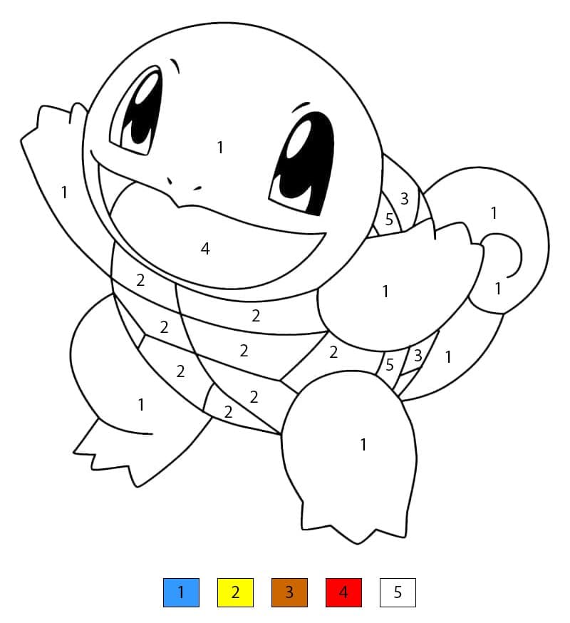 Squirtle For Free Color By Number