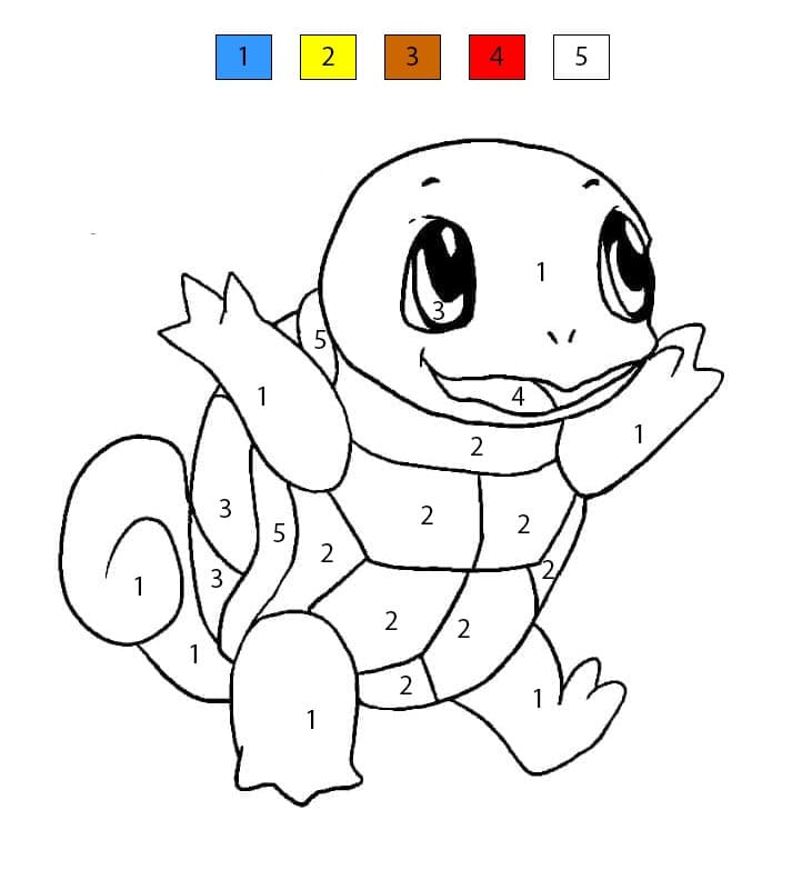 Squirtle Free Color By Number